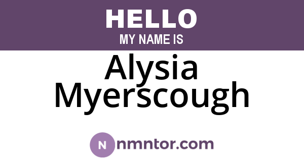 Alysia Myerscough