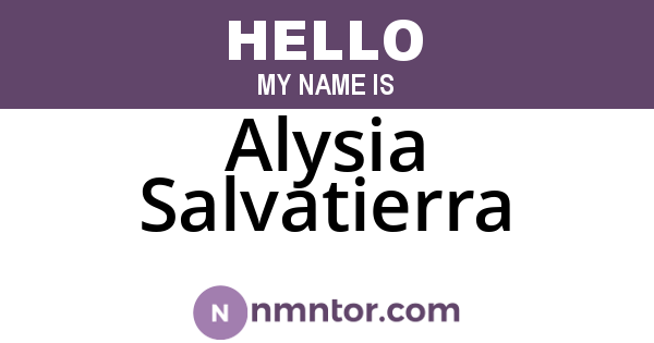 Alysia Salvatierra
