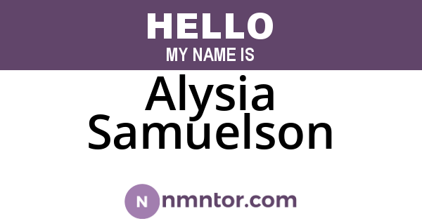 Alysia Samuelson