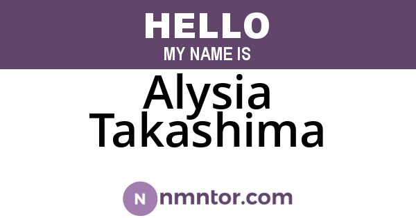 Alysia Takashima