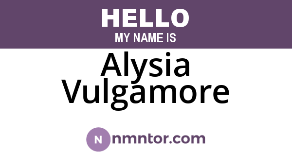 Alysia Vulgamore