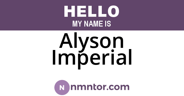 Alyson Imperial