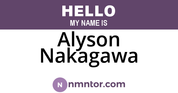 Alyson Nakagawa