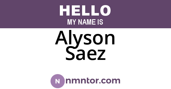 Alyson Saez