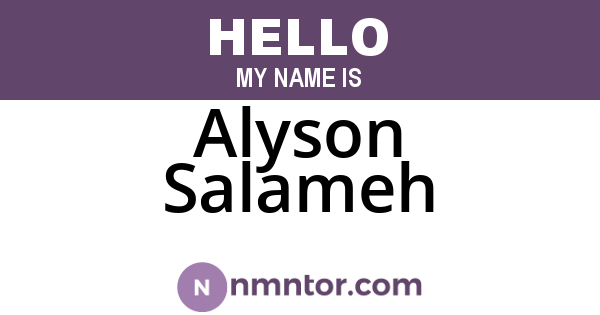 Alyson Salameh