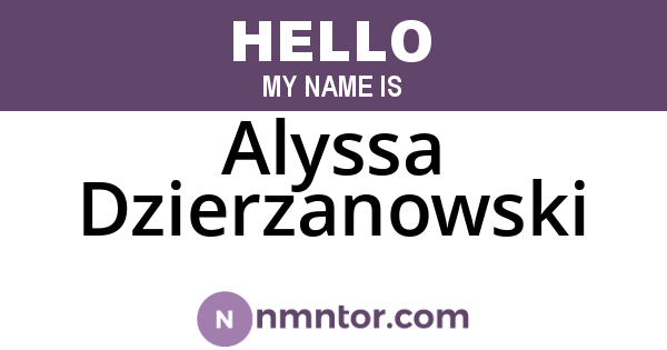 Alyssa Dzierzanowski