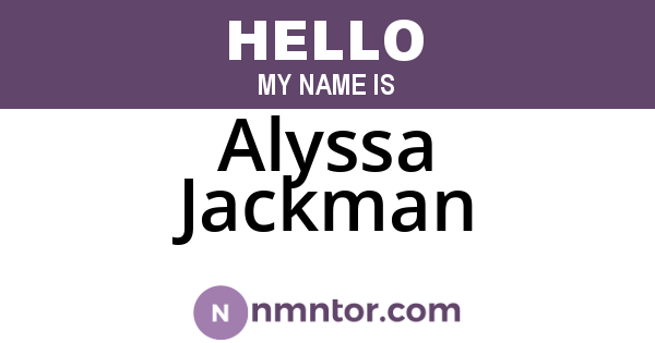 Alyssa Jackman