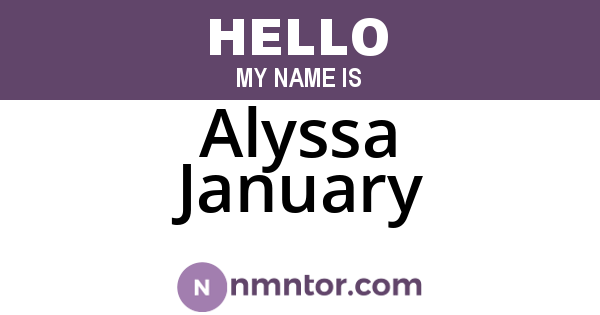 Alyssa January