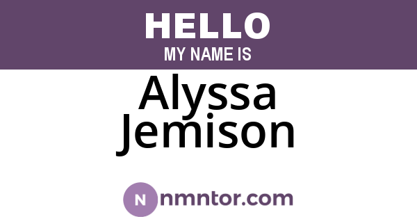 Alyssa Jemison