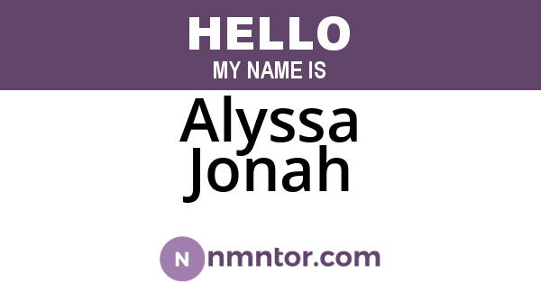Alyssa Jonah