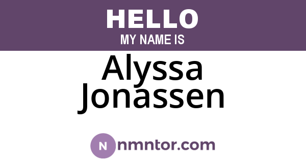 Alyssa Jonassen