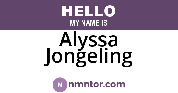 Alyssa Jongeling