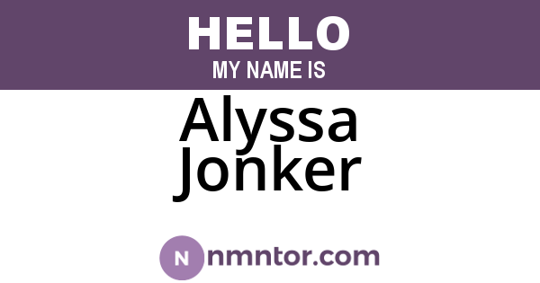 Alyssa Jonker