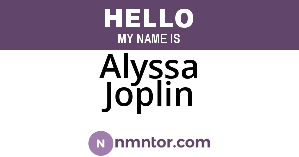 Alyssa Joplin