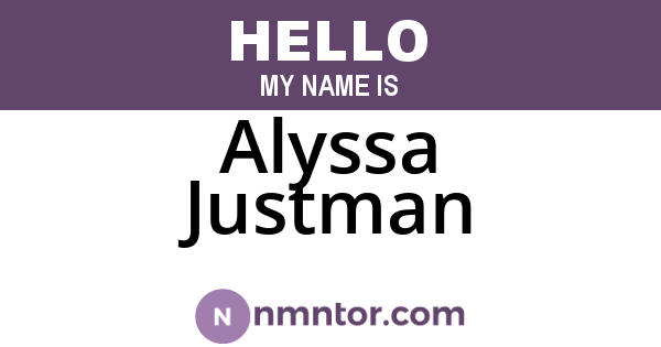 Alyssa Justman