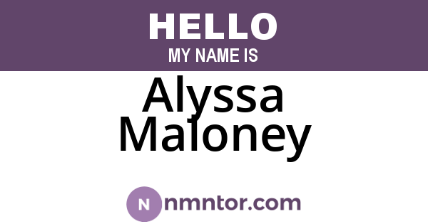 Alyssa Maloney