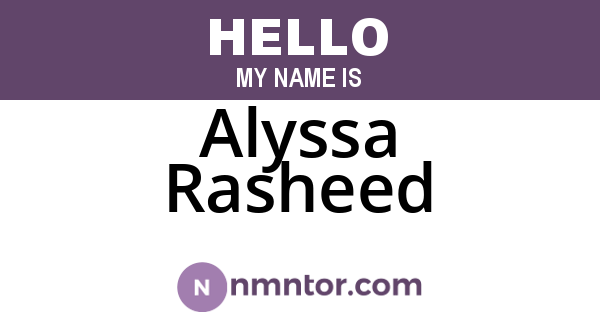 Alyssa Rasheed