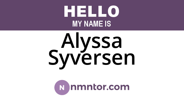 Alyssa Syversen