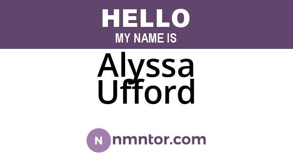 Alyssa Ufford