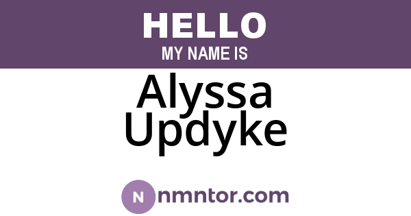 Alyssa Updyke