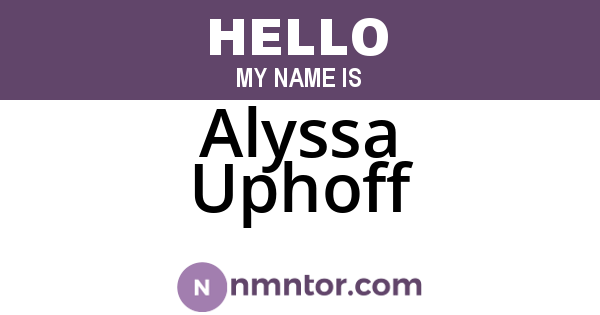 Alyssa Uphoff