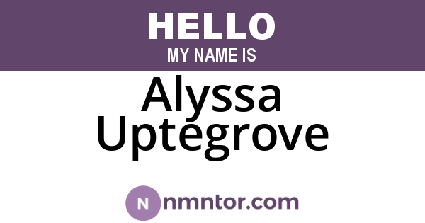 Alyssa Uptegrove