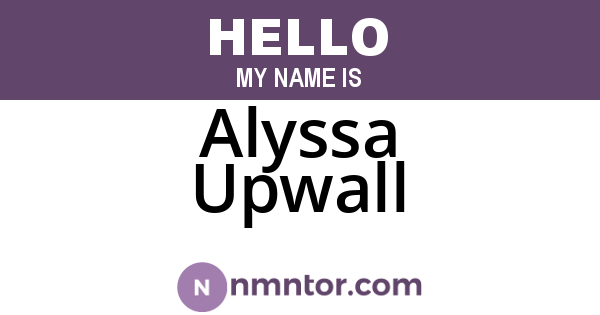 Alyssa Upwall