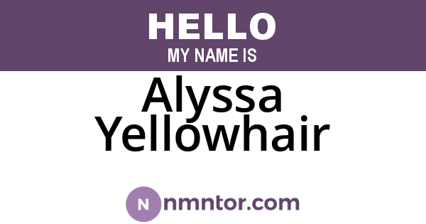 Alyssa Yellowhair