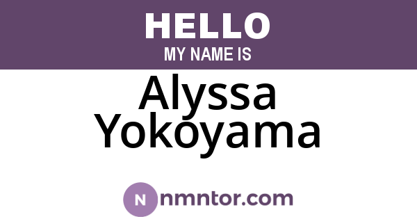 Alyssa Yokoyama