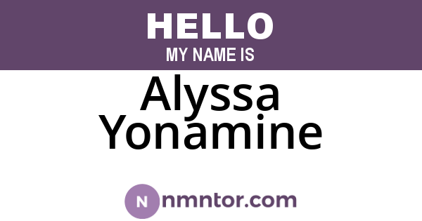 Alyssa Yonamine