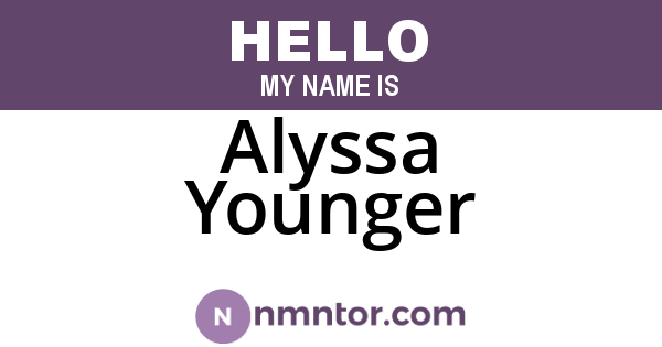 Alyssa Younger