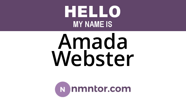 Amada Webster