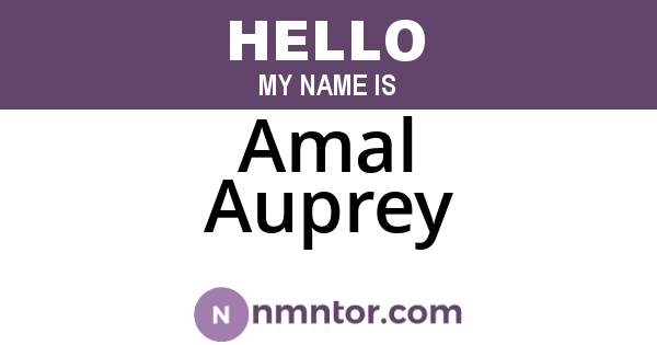 Amal Auprey