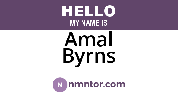 Amal Byrns