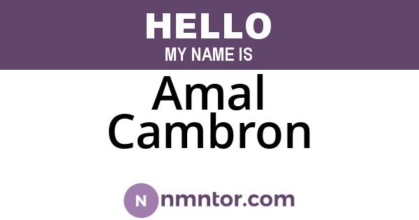 Amal Cambron