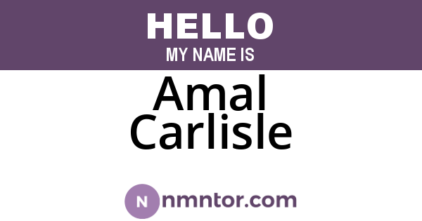 Amal Carlisle