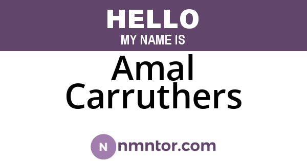 Amal Carruthers