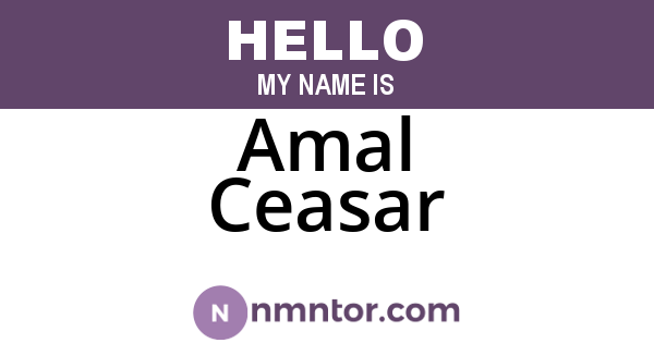 Amal Ceasar