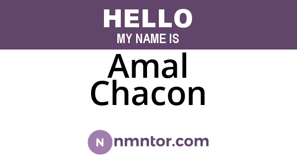 Amal Chacon