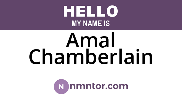 Amal Chamberlain