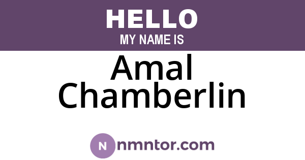 Amal Chamberlin