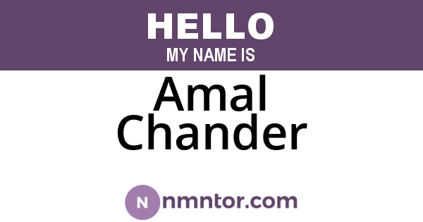Amal Chander