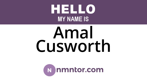 Amal Cusworth
