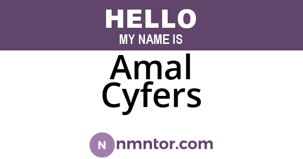 Amal Cyfers