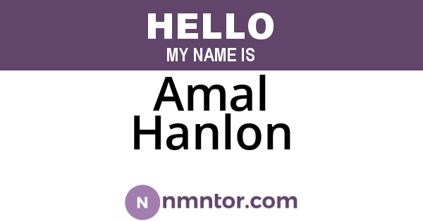 Amal Hanlon