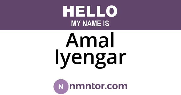 Amal Iyengar