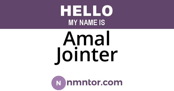 Amal Jointer