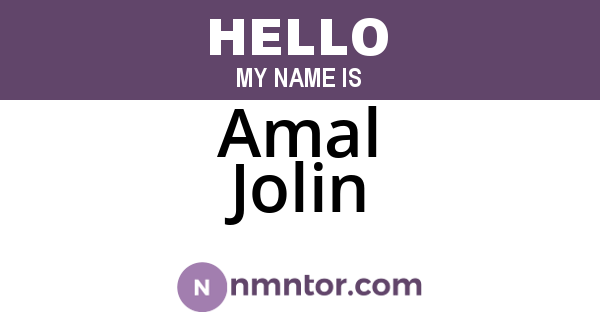 Amal Jolin