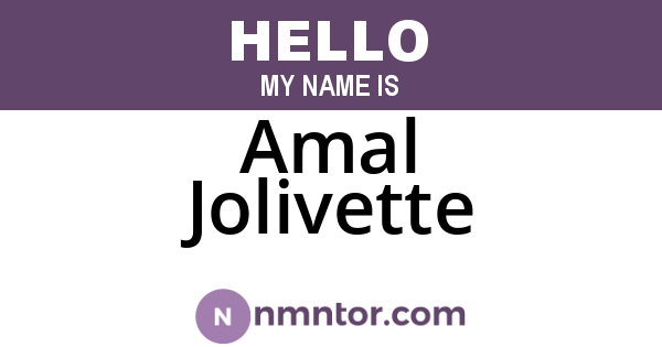 Amal Jolivette