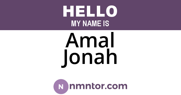 Amal Jonah